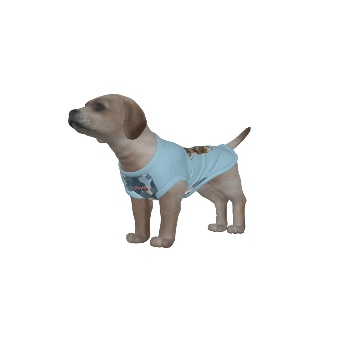 Maltese- White Dog- Baby Blue- Small Dog's Tank Top